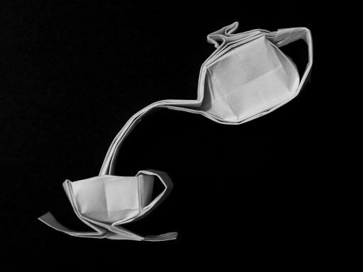 Оригами - чайник и чашка
