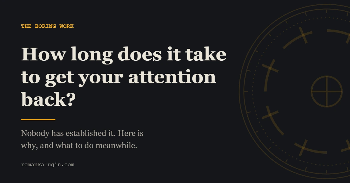 How Long Does It Take to Get Your Attention Back?