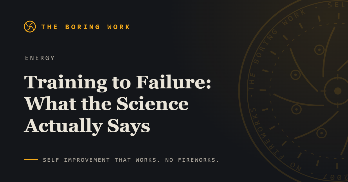 Training to Failure: What the Science Actually Says