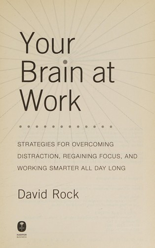 Your Brain at Work by David Rock — cover