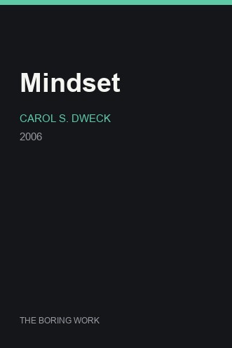 Mindset: The New Psychology of Success by Carol S. Dweck, cover